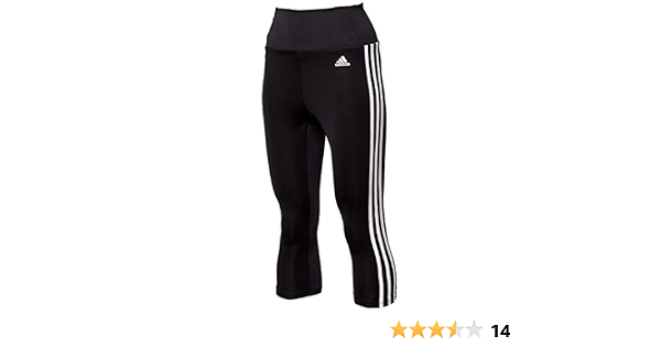 adidas Women's Designed To Move High-Rise 3-Stripes 7/8 Sport Tights -  black/white GL4040