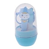 Baosity 4本　赤ちゃん　子供　爪/ヘアケア　グルーミング　ブラシ　キット 　全2色 - 青