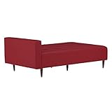 arne ベンチソファ 背もたれ無し ベンチチェアー 長椅子 片肘付き イス ダイニング 2～3人掛け 合皮レザー Baggy SA 4×6 レッド 赤