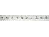 東京リボン リネン・メタリックドット 2 ホワイトシルバー  10mm×5m