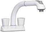 CleanFLO 481 Pull Out Laundry Faucet, White [並行輸入品]