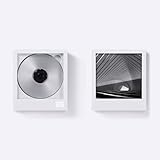[ km5 ] CDプレーヤー ポータブル/壁掛け [ Instant Disk Audio CP1 ] Bluetooth 軽量 薄型 壁掛けcdプレイヤー player (ホワイト)
