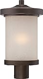 Nuvo Lighting 62/644 Diego - LED Outdoor Post with Satin Amber Glass [並行輸入品]