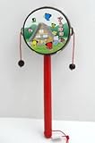 さるぼぼ七福神 でんでん太鼓(20cm×6cm)/成長祈願 出産祝い 内祝い 安産祈願//