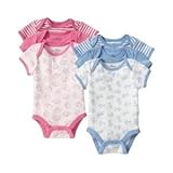 OLD NAVY アンダーウェア 半袖 ３枚セット　（ブルー・ピンク）【月齢：3ヶ月～12ヶ月】（並行輸入品） (6-12M（6ヶ月～12ヶ月）, ブルー)