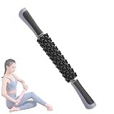 HIRAISM マッサージローラー ヨガ スティック 筋膜リリース フォームローラー トリガーポイント ストレッチ 背中 足 腰 肩 全身用 (ブラック)