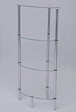 ガラスラックコーナー4段GR-4C-クリア