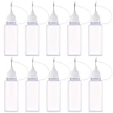 IainStars ニードルボトル スポイトボトル 5ml/10ml/15ml/20ml/30ml 10個セット プラスチック製 シャケーボトル 30ml 細いノズル 再利用可能 円柱形