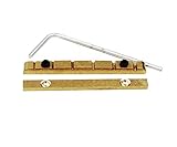 Guyker 43mm Adjustable Guitar Nut - Bell Brass Nut (43 x 3.5mm) Split Regulation Replacement Parts Compatible with Stratocaster Strat ST Style Guitar