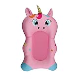 KAKIBLINベビーバスネット ベビーバス専用ネット 浴用ネット 赤ちゃん用お風呂ネット お風呂サポート ベビー用品 ユニコーン　ブルー