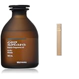 【セット買い】AMOTAOS 無印良品 インテリアフレグランスオイル 180mL ウッディ 44594162 + MUJI 無印良品 ラタンスティック 180mL用 6本入 44594179