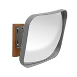 ホップ ガレージミラー 貼付け式 20角 190×230mm  錆びない ステンレス製 取付金具付 日本製