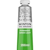 ウィンザー&ニュートン 油絵具 ウィンザー&ニュートン ウィントン オイルカラー パーマネントグリーンライト 483 200ml
