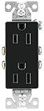 Eaton 1107-9BK 15-Amp 2-Pole 3-Wire 125-Volts Decorator Duplex Receptacle, Black [並行輸入品]