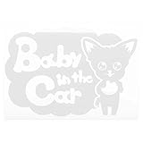 ホワイト（白） 犬 チワワ Baby in the car ベビー イン ザ カー ベビーインカー ステッカー 窓ガラス用シールタイプ 車 戌 干支 動物