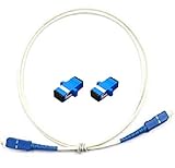 延長 光ファイバー ケーブル sc - sc 両端 SC コネクター付き 光ケーブル (1, 白2m)