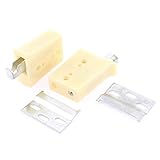 uxcell　キャビネットハンガー　プラスチック　金属　ベージュ　 58mm x 49mm x 18mm　2個入り