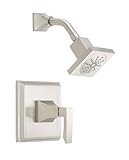 Danze D502536BNT Logan Square Single Handle Shower Trim Kit with Efficient Flow Showerhead, Brushed 
