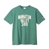 [チャンピオン] 半袖Tシャツ 半袖 丸首 綿100% COTTON USA グラフィックプリント SHORT SLEEVE T-SHIRT メンズベーシック C3-B348 ブライトグリーン