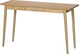 不二貿易 シンプルデスク ルレーヴェ 幅122×奥行45cm オーク突板 ナチュラル 10616