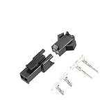 uxcell ハウジングコネクター 圧着端子コネクタ 2pin 2.54mm コネクタ ハウジング コネクター端子 -SM メス+オス 20個セット ブラック