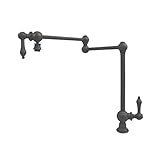Whitehaus WHKPFDLV3-9555-POCH Vintage-3 19 1/2-Inch Patented Deck Mount Pot Filler with Lever Handle