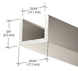 Brite陽極酸化FramelessシャワードアAluminum Regular u-channel for 1 / 2 "厚ガラス SDCR12BN