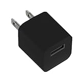 [SELECO] USB充電アダプター ACアダプター ＜安心のPSE認証済＞【白/黒 2カラー】5V 1A 1口/１ポートタイプ 電源アダプター 充電器 変換 AC コンセント Android iPhone 用 スマホ用 スマートフォン用 (ブラック)