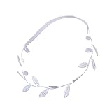 ノーブランド品 新生児　乳児　装飾　ヘッドバンド　ヘアバンド　ターバン　木の葉　撮影　写真　小道具　贈り物　全3色選べる - 銀