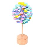 キネティック・アート 木製 フィジェット スカルプチャー 動く芸術 回転オブジェ モダン インテリア装飾 大人の知的ガジェット 精密ウッド デザイン (マカロン円片)