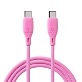 iFace Type-C to Type-C Neo 充電ケーブル 1.2m ストレート (ネオピンク)【 急速充電 3A 絡みにくい USB-C & USB-C シリコン素材 アイフェイス ケーブルタイ付属 iPhone Galaxy iPad MacBook Pro 各機種対応 】