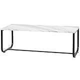 ルームアンドホーム スカンテーブル1000 マーブル/ブラック 100 X 40 X 35cm