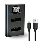 str NB-13L キヤノン 用 デュアル USB 急速互換充電器 カメラ バッテリー チャージャー CB-2LH [バッテリー2個まで同時充電可能 純正 互換電池共に対応 ] PowerShot G7 X / Power Shot G7 X Mark II / Power Shot G9 X Mark II / PowerShot SX630 HS / Power Shot SX720 HS / Power Shot SX730 HS / PowerShot G5 X / PowerShot G9 X / PowerShot SX620 HS / PowerShot G7 X Mark III / PowerShot G5 X Mark II / PowerShot SX740 HS / PowerShot G1 X Mark III / PowerShot G7 X Mark III カメラ用