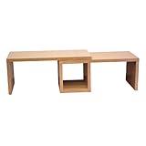 ライフスタイリングショップ センターテーブル 伸長式 80~127cm 木製 北欧 ライトブラウン LS-931LB