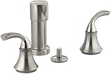 KOHLER K-10279-4-BN Forte Bidet Faucet with Sculpted Lever Handles, Vibrant Brushed Nickel [並行輸入品]
