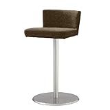 オリバー ダイニング ハイカウンターチェア スチール 布 シルバー×ブラウン (S・CS-133・ST+EF-34G)