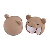 uxcell コーナークッション 安全 テーブル エッジプロテクター カツーン熊デザイン ブラウン 2個入り