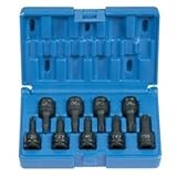 Grey Pneumatic - 3/8 Drive 9 Piece Internal Torx Impact Driver Set by Grey Pneumatic