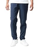 [エムアールユー] ストレッチパンツ メンズ ロングパンツ チノパン イージーパンツ カラーパンツ ズボン UVカット ブルー L