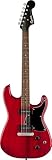 Squier by Fender スクワイヤー エレキギター Paranormal Strat-O-Sonic, Laurel Fingerboard, Black Pickguard, Crimson Red Transparent ソフトケース付き
