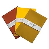 WKG 泉州製 岡生地 カラー手ぬぐい 3枚セット 日本製 日本手ぬぐい 無地 (エンジ・イエロー・カラシ)