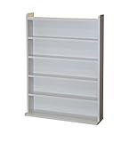 サンニード 文庫本 専用 本棚 DAKE-B7521 木目ホワイト 幅75 奥行15-22 高さ100 cm 木製