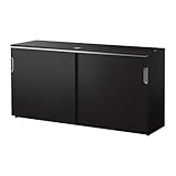 IKEA(イケア) GALANT ブラックブラウン 00208123 キャビネット 引き戸付、ブラックブラウン