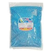 【わた菓子用　ザラメ】　色いろザラメ　青（1kg） 　/ お楽しみグッズ(紙風船)付きセット