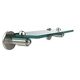 Allied Brass SH-1/16-PNI 16 by 5-Inch Single 3/8-Inch Glass Shelf by Allied Brass