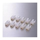 （まとめ）エレコム RJ45コネクタ（10個セット） LD-RJ45T10A〔×10セット〕