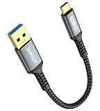 SUNGUY USB Type C ケーブル 1M USB3.1 Gen2 10Gbps データ転送 タイプ c 高速充電 USB-A to USB-C 金メッキコネクタ Android Auto対応 ナイロン編み 高耐久性 iPhone17/16/15シリーズ、Galaxy S24 ultra、iPad Pro/iPad air 5、Xperiaその他USB-C機器対応 1m ホワイト