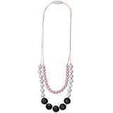 Mama & Little Lana Silicone Baby Teething Necklace for Moms - Nursing Necklace in Marble - Teething 