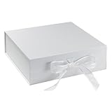 BabywearUK Keepsake Box - White box with bow (Premium)