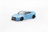 MINI GT 1/64 LBWORKS ニッサン GT-R R35 ダックテール ライトブルー 右ハンドル 完成品